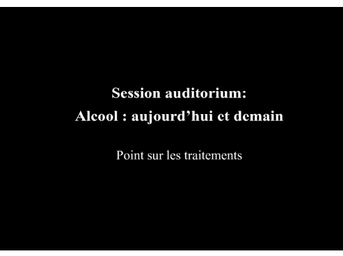 ATHS 2015 : Alcool :Point sur les traitements