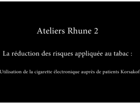 ATHS 2015 : Atelier 1 : La réduction des risques appliquée au tabac