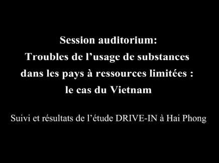 ATHS 2015 : Suivi et résultats de l’étude DRIVE-IN à Hai Phong