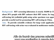Auto-dépistage du VIH avec de l'urine