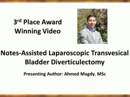 Award Winning AUA - 3e place : Diverticulectomie par laparoscopie transvésical de la vessie Award Winning AUA - 3e place : Diverticulectomie par laparoscopie transvésical de la vessie