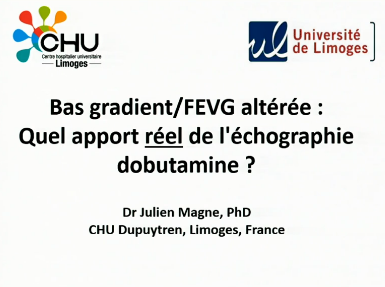 Bas gradient fraction d'éjection ventriculaire gauche altérée