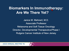 Biomarkers for Immunotherapy: Current Developments and Challenges Biomarkers for Immunotherapy: Current Developments and Challenges