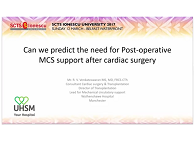 Can we predict the need for post-operative MCS support after cardiac surgery Can we predict the need for post-operative MCS support after cardiac surgery