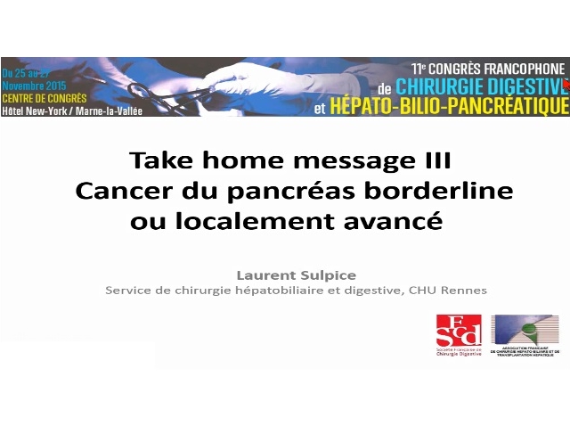 Cancer du pancréas borderline ou localement avancé