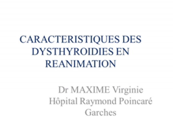 Pathologies digestives - Dysthyroïdies pathologies fréquentes en réanimation - 2015 Pathologies digestives - Dysthyroïdies pathologies fréquentes en réanimation - 2015