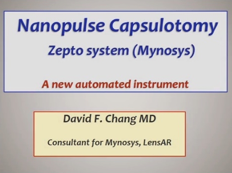 Cataract - Instantaneous, Precise, Automated Capsulotomy Using a Novel Disposable Intraocular Instrument With Nanopulse Technology
