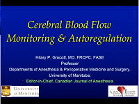 Cerebral blood flow monitoring and autoregulation