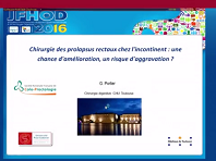 Chirurgie des prolapsus rectaux chez l'incontinent : une chance d'amélioration, un risque d'aggravation ?