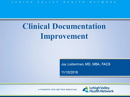 Clinical Documentation Improvement Clinical Documentation Improvement