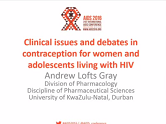 Clinical issues and debates in contraception for women and adolescents living with HIV Clinical issues and debates in contraception for women and adolescents living with HIV