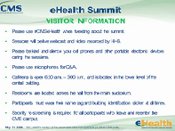 CMS eHealth Summit (Afternoon Session)