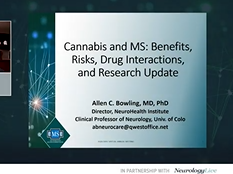 CMSC 2020 Day 3: Allen Bowling, MD, PhD, on Cannabis and MS CMSC 2020 Day 3: Allen Bowling, MD, PhD, on Cannabis and MS