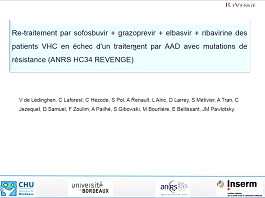 CO007 - Re-traitement par sofosbuvir + grazoprevir + elbasvir + ribavirine des patients VHC en échec d'un traitement par AAD avec mutations de résistance (ANRS HC34 REVENGE)