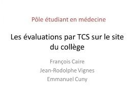 COLLEGE (3/10) - Les évaluations par TCS sur le site du collège
