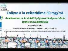 Collyres antibiotiques renforcés : amélioration de la stabilité physico-chimique et de la qualité microbiologique dun collyre à la ceftazidime 50 mg/mL