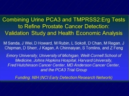 Combiner le PCA3 et le TMPRSS2 urinaire : l'ERG-testing permet d'affiner la détection du cancer de la prostate - Etude de validation et analyse économique de la santé