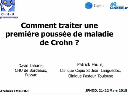 Comment traiter une première poussée de maladie de Crohn ?