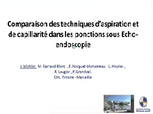 Comparaison des techniques d'aspiration et de capillarité dans la ponction sous échoendoscopie Comparaison des techniques d'aspiration et de capillarité dans la ponction sous échoendoscopie