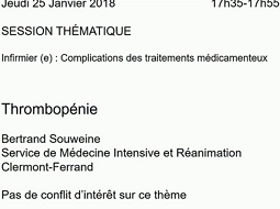 Complications des traitements médicamenteux
