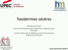 Complications des traitements médicamenteux