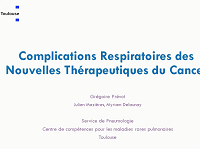 Complications respiratoires des nouvelles thérapeutiques du cancer