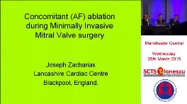 Concomitant AF ablation during minimally-invasive mitral valve surgery