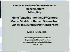 Conférence de Mendel - Ciblage des gènes au 21e siècle : modèles de souris des pathologies humaines Conférence de Mendel - Ciblage des gènes au 21e siècle : modèles de souris des pathologies humaines