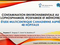 Contamination environnementale au cyclophosphamide, ifosfamide et méthotrexate : une étude multicentrique canadienne auprès de 48 hôpitaux
