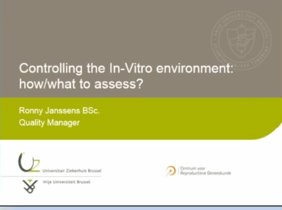 Controlling the in vitro environment: How/what to assess?