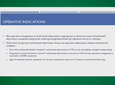 Controversies in Timing of Operative Management of Bowel Obstruction