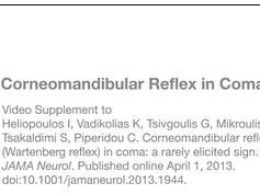 Corneomandibular Reflex in Coma Corneomandibular Reflex in Coma