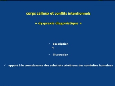 Corps calleux et conflit interhémisphérique