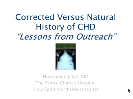 Corrected vs natural history of congenital heart disease