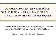 Correlation entre symptômes, qualité de vie et vidange gastrique chez les patients dyspeptiques Correlation entre symptômes, qualité de vie et vidange gastrique chez les patients dyspeptiques