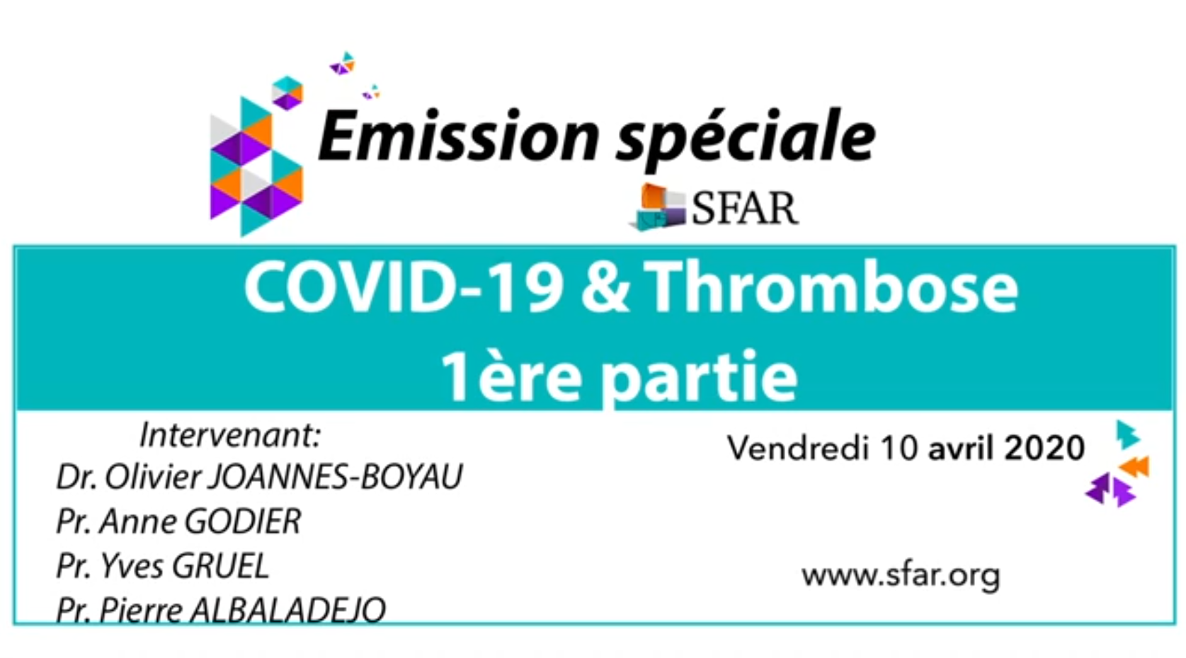 COVID-19 & Thrombose- SFAR & GIHP-GFHT COVID-19 & Thrombose- SFAR & GIHP-GFHT