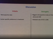 CTOS Rome LMS Lecture 1 Analysis of Doxorubicin plus Dacarbazine, Doxorubicin plus Ifosfamide