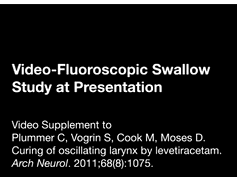 Curing of Oscillating Larynx by Levetiracetam Part 2 Curing of Oscillating Larynx by Levetiracetam Part 2
