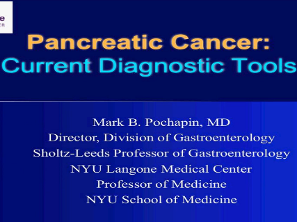 Current Diagnostic Tools for Pancreatic Cancer