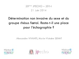 Détermination non invasive du sexe et du groupe rhésus fœtal : reste-t-il une place pour l'échographie? Détermination non invasive du sexe et du groupe rhésus fœtal : reste-t-il une place pour l'échographie?