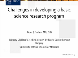 Développement du Chirurgien Académique - Challenges dans le développement d'un programme de recherche scientifique basique