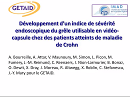 Développement d'un indice de sévérité endoscopique du grêle utilisable en vidéocapsule chez des patients atteints de maladie de Crohn