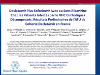 Daclatasvir plus sofosbuvir avec ou sans ribavirine chez les patients infectés par le VHC cirrhotiques décompensés : résultats préliminaires de l'ATU de cohorte daclatasvir en France