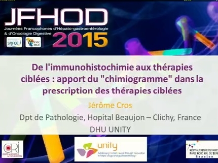 De l'immuno-histochimie aux thérapies ciblées : apport du chimiogramme dans la prescription des thérapies ciblées. En collaboration avec la DHU-Unity de l'hôpital Beaujon