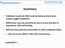 Dealing with concomitant procedures with MIS MVR