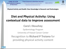 Diet and Physical Activity: Using Contextual Data to Improve Assessment Diet and Physical Activity: Using Contextual Data to Improve Assessment