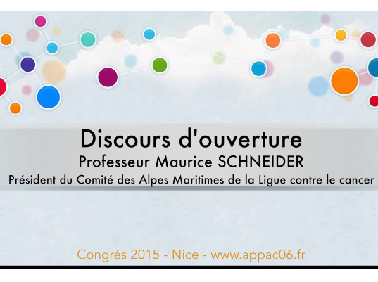 Discours d'ouverture 2015