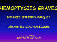 Données épidémiologiques et démarches diagnostiques