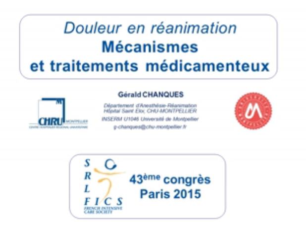 Douleurs en réanimation - Mécanismes et traitements médicamenteux - 2015