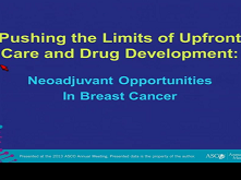 Drug Development: Neoadjuvant Opportunities in Breast Cancer 2 Drug Development: Neoadjuvant Opportunities in Breast Cancer 2